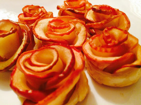 ココナッツオイルで薔薇のアップルパイ